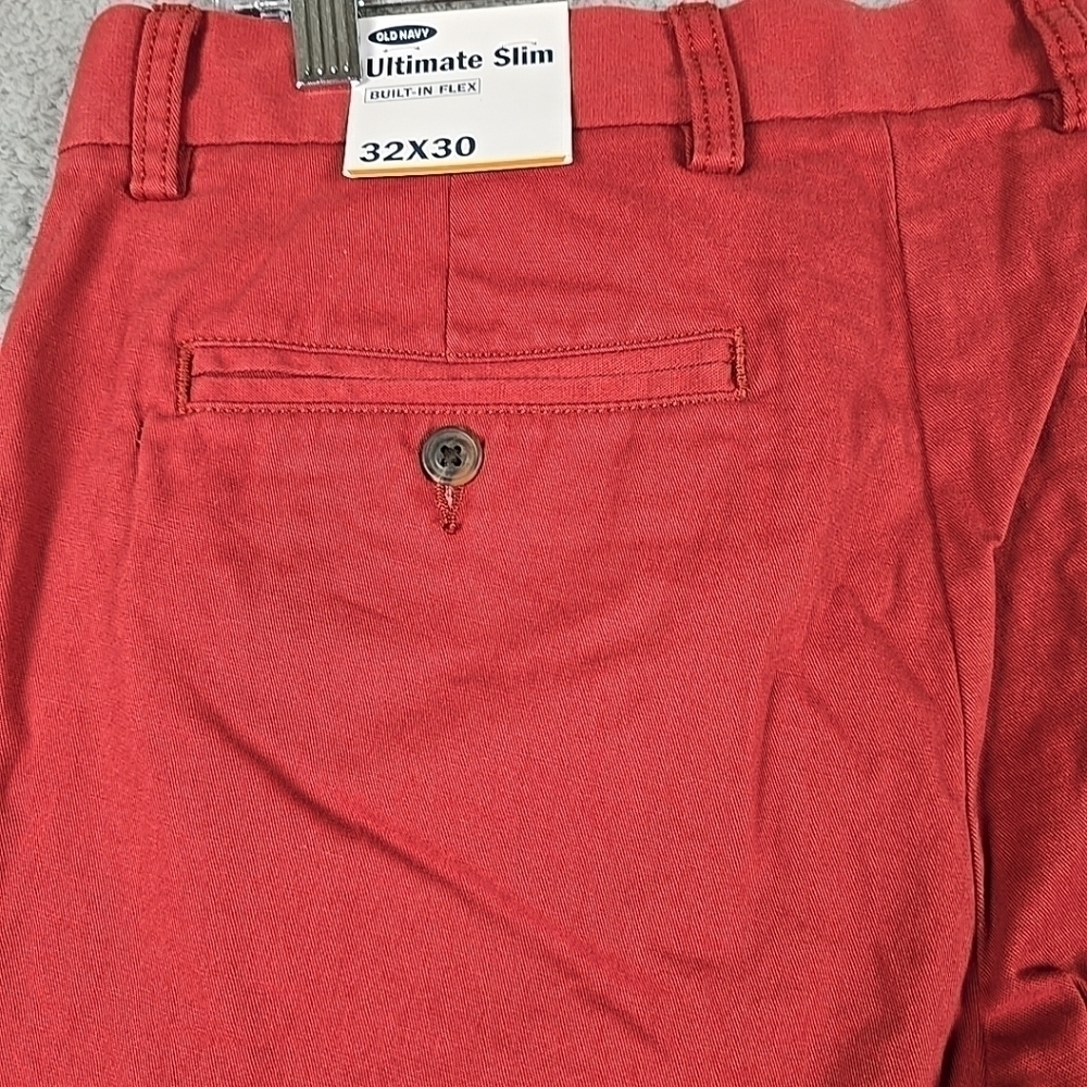 Old Navy Ultimate Slim Built In Flex Red Women's Pants Size 32 X 30 - Picture 13 of 16